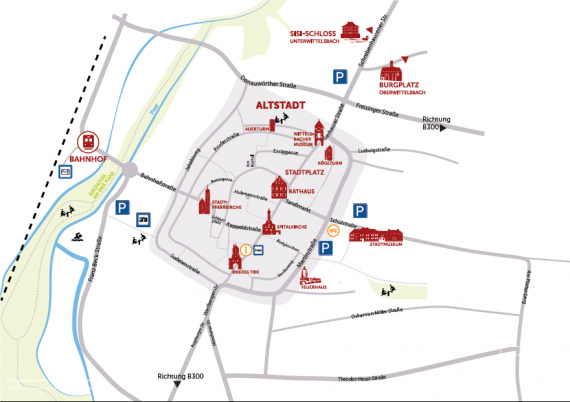Stadtplan der Stadt Aichach